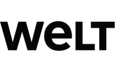 Schwarzes Logo mit dem Schriftzug 'WELT' in großen, fetten Buchstaben