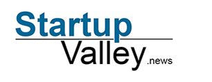 Logo mit dem Text 'Startup Valley.news' in blau und schwarz