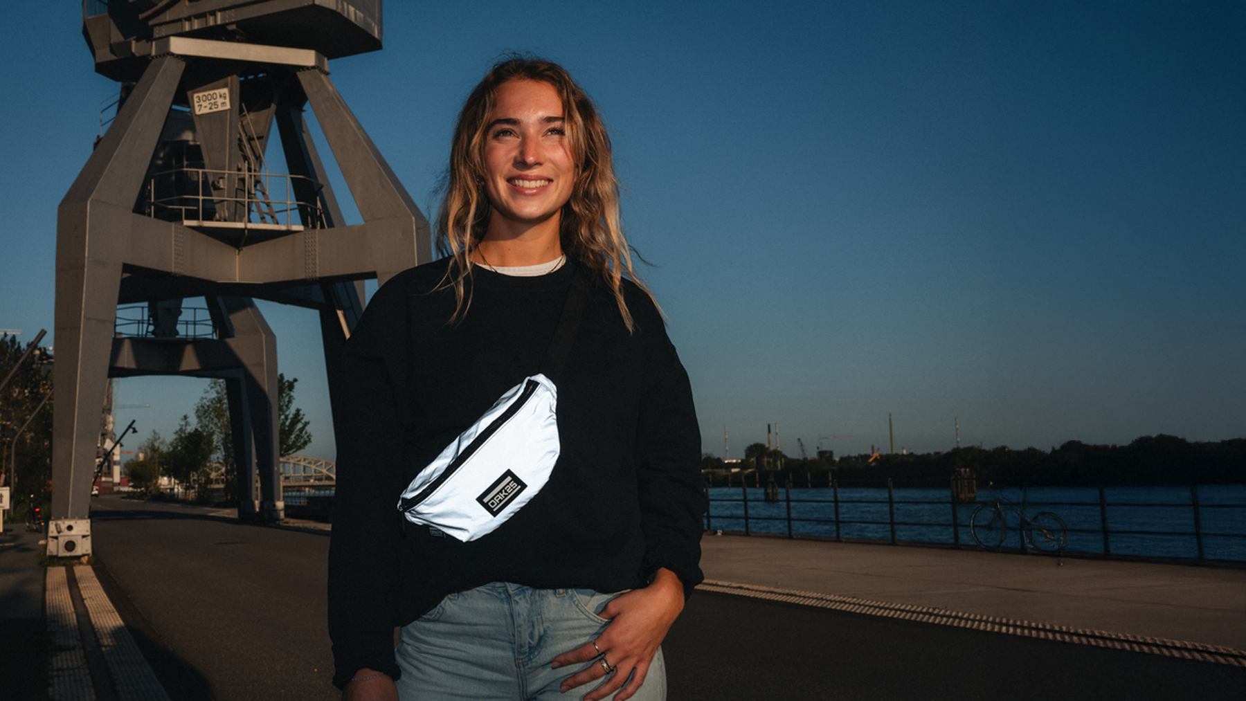 Bauchtasche von OAK25 beim Fahrrad fahren